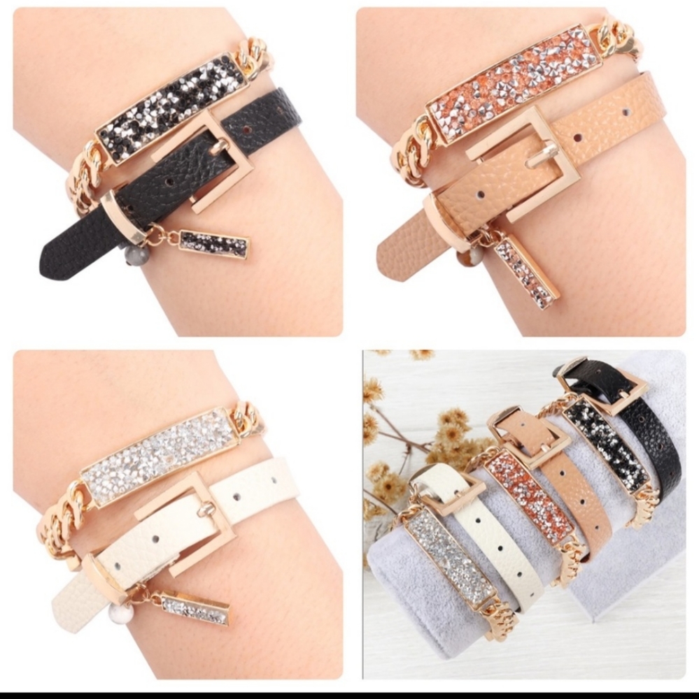 Drusy Leather Bracelet
